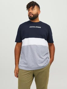 Jack & Jones Plus Size Kleurblokken T-shirt -Navy Blazer - 12243653