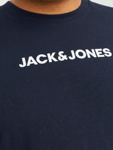 Jack & Jones Plus Barevný blok Tričko -Navy Blazer - 12243653
