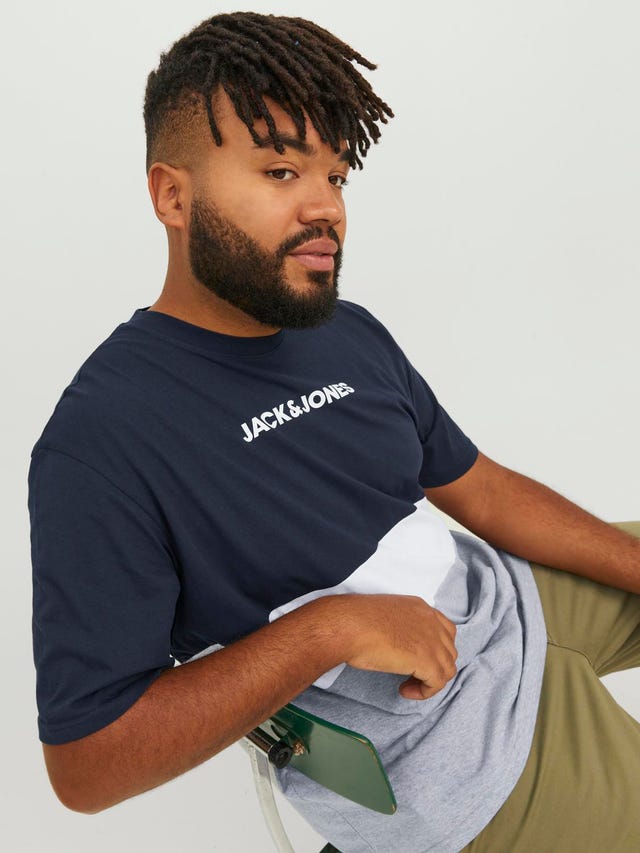 Jack & Jones Plus Size Colorblock T-shirt - 12243653