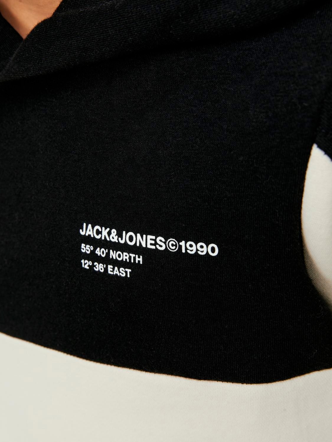 Jack & Jones Colour block Hoodie For boys -Moonbeam - 12243655