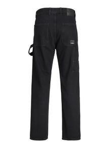 Jack & Jones JJIEDDIE JJUTILITY SBD 306 SN Jean à coupe loose -Black Denim - 12243773