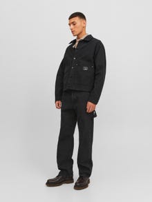 Jack & Jones JJIEDDIE JJUTILITY SBD 306 SN Jean à coupe loose -Black Denim - 12243773