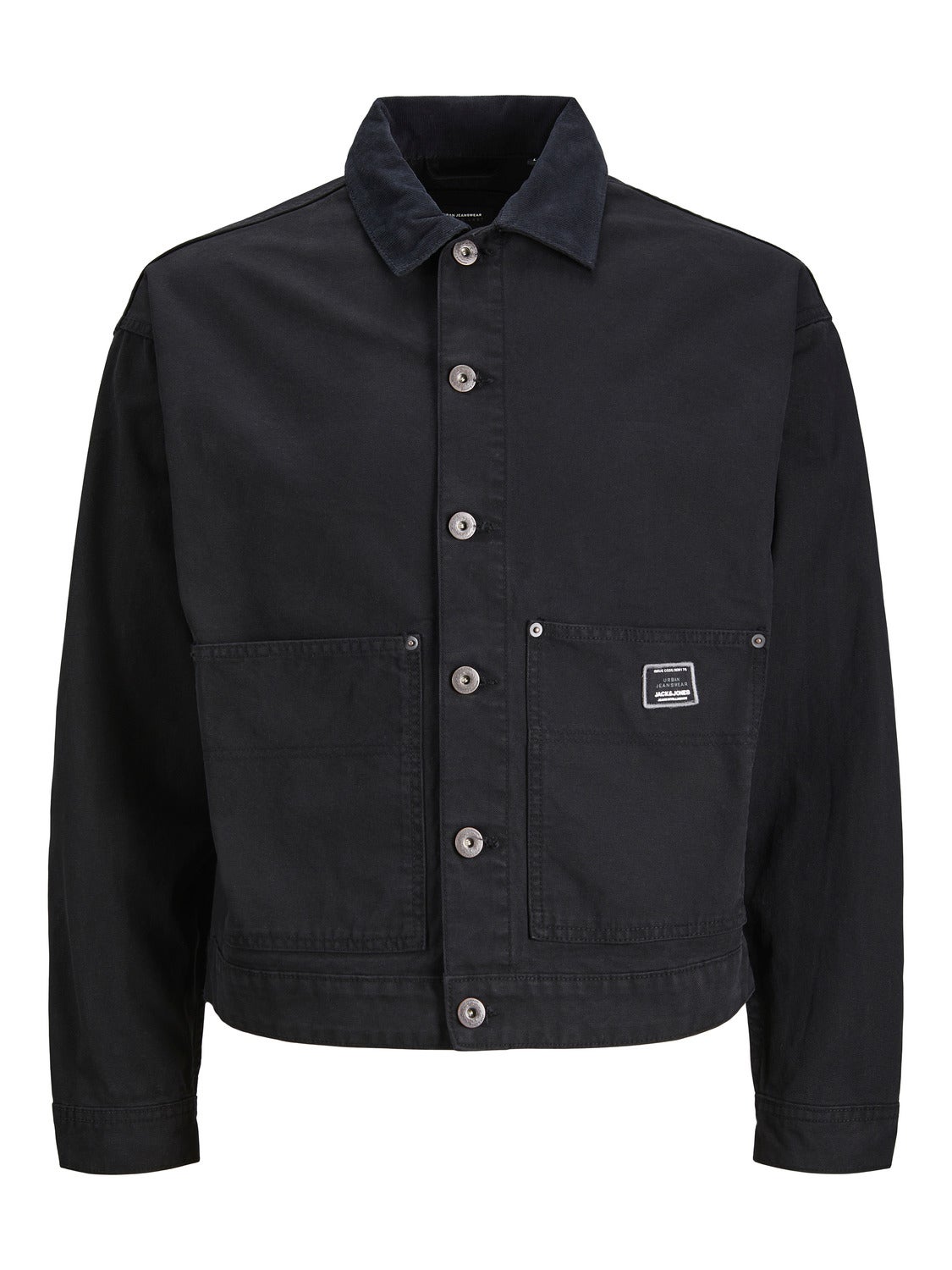 Jack and jones black denim jacket sale