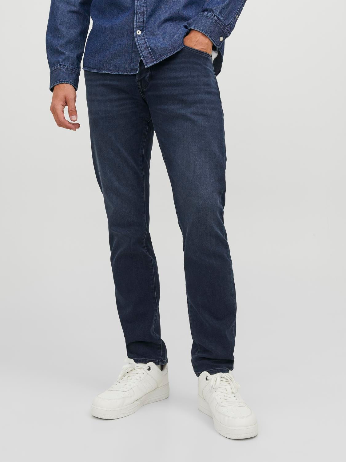 Jack & Jones JJIGLENN JJICON SQ 139 Slim fit Džíny -Blue Denim - 12243819