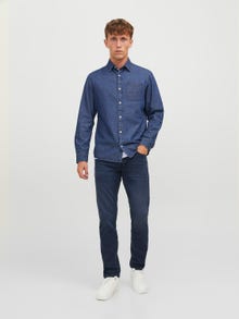 Jack & Jones JJIGLENN JJICON SQ 139 Slim fit Džíny -Blue Denim - 12243819