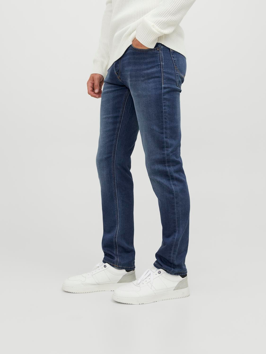 Jack & Jones JJIGLENN JJICON SQ 317 Slim fit Džíny -Blue Denim - 12243821