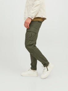 Jack & Jones Carrot fit Cargobukse -Olive Night - 12243917