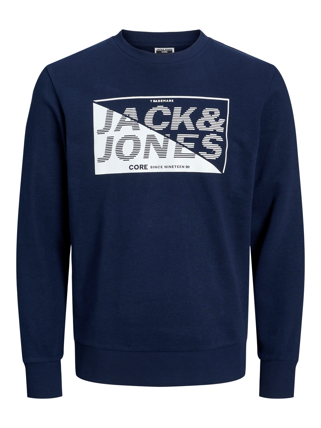 Jack & Jones Logo Sweatshirt med rund hals -Navy Blazer - 12243922