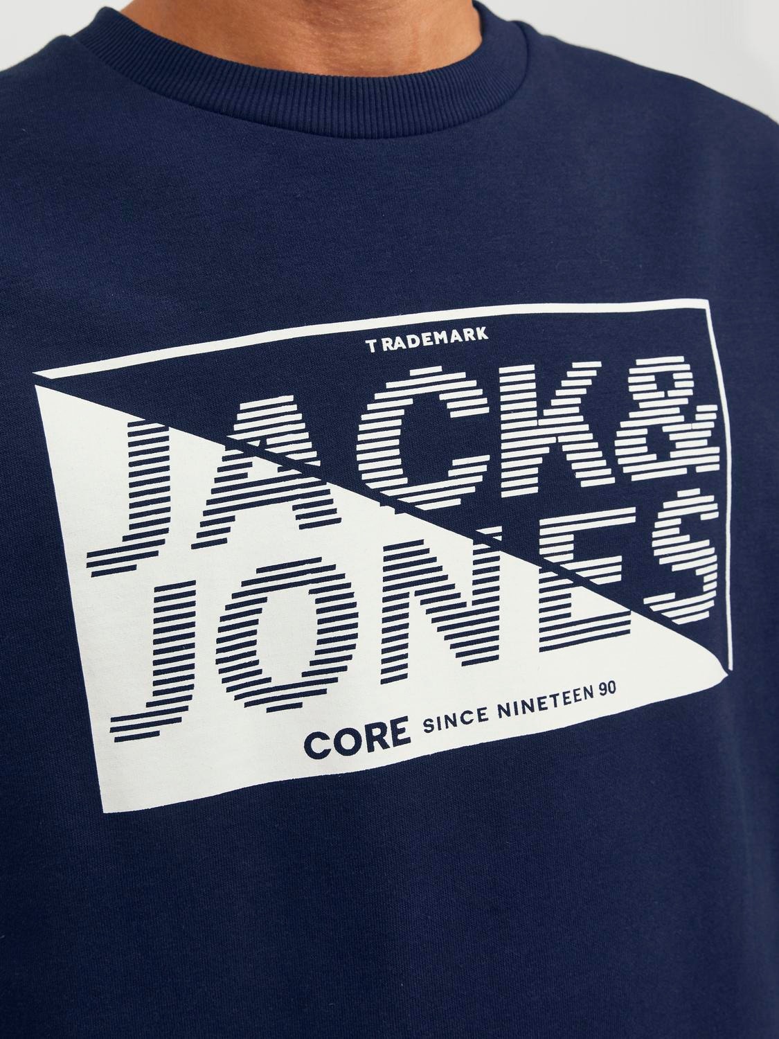 Jack & Jones Logo Crew neck Sweatshirt -Navy Blazer - 12243922