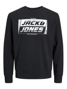 Jack & Jones Felpa Girocollo Con logo -Black - 12243922