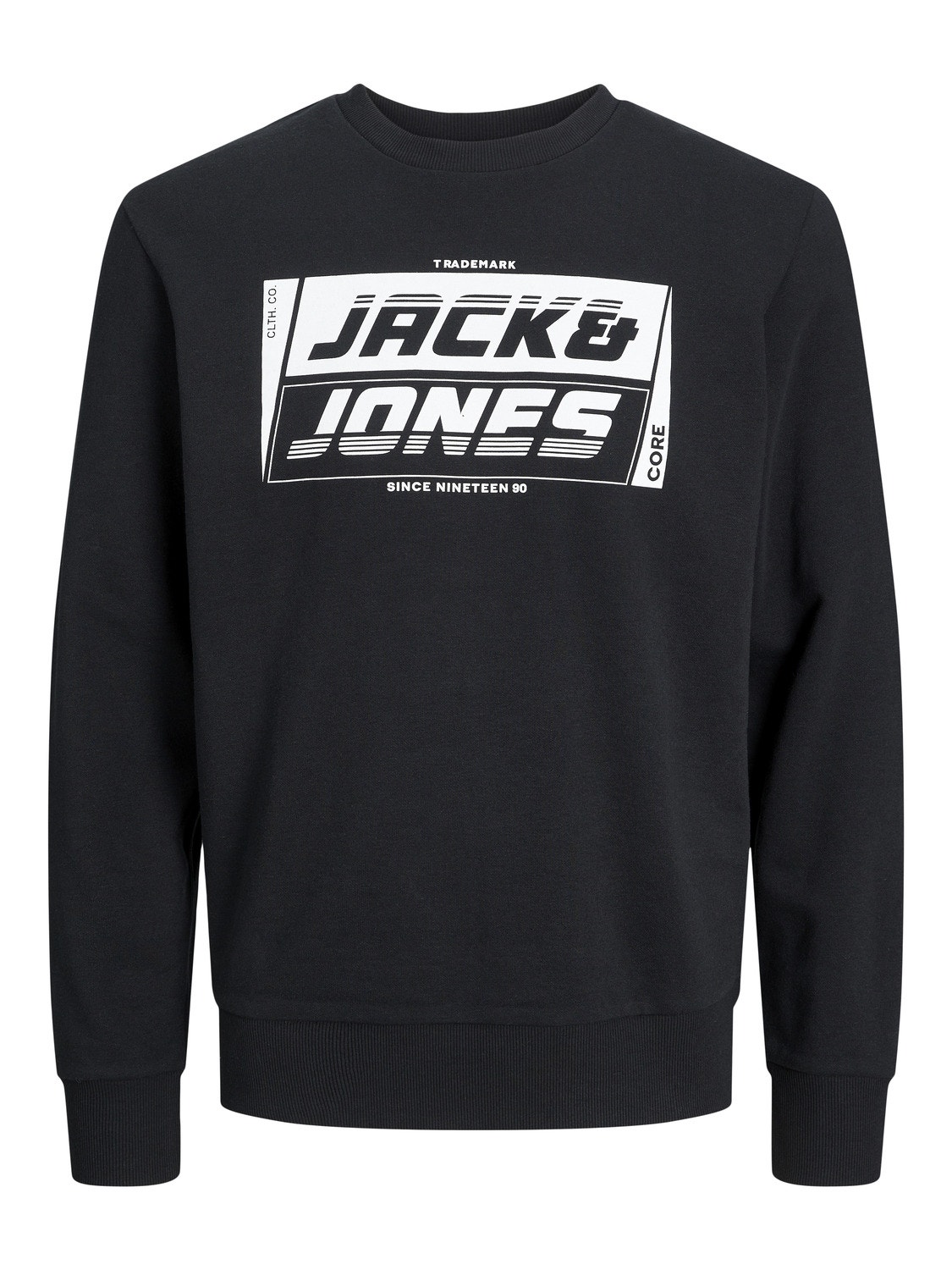 Jack & Jones Logo Genser med rund hals -Black - 12243922