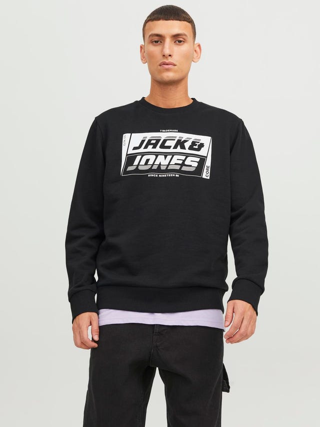 Jack & Jones Logo Sweatshirt med rund hals - 12243922