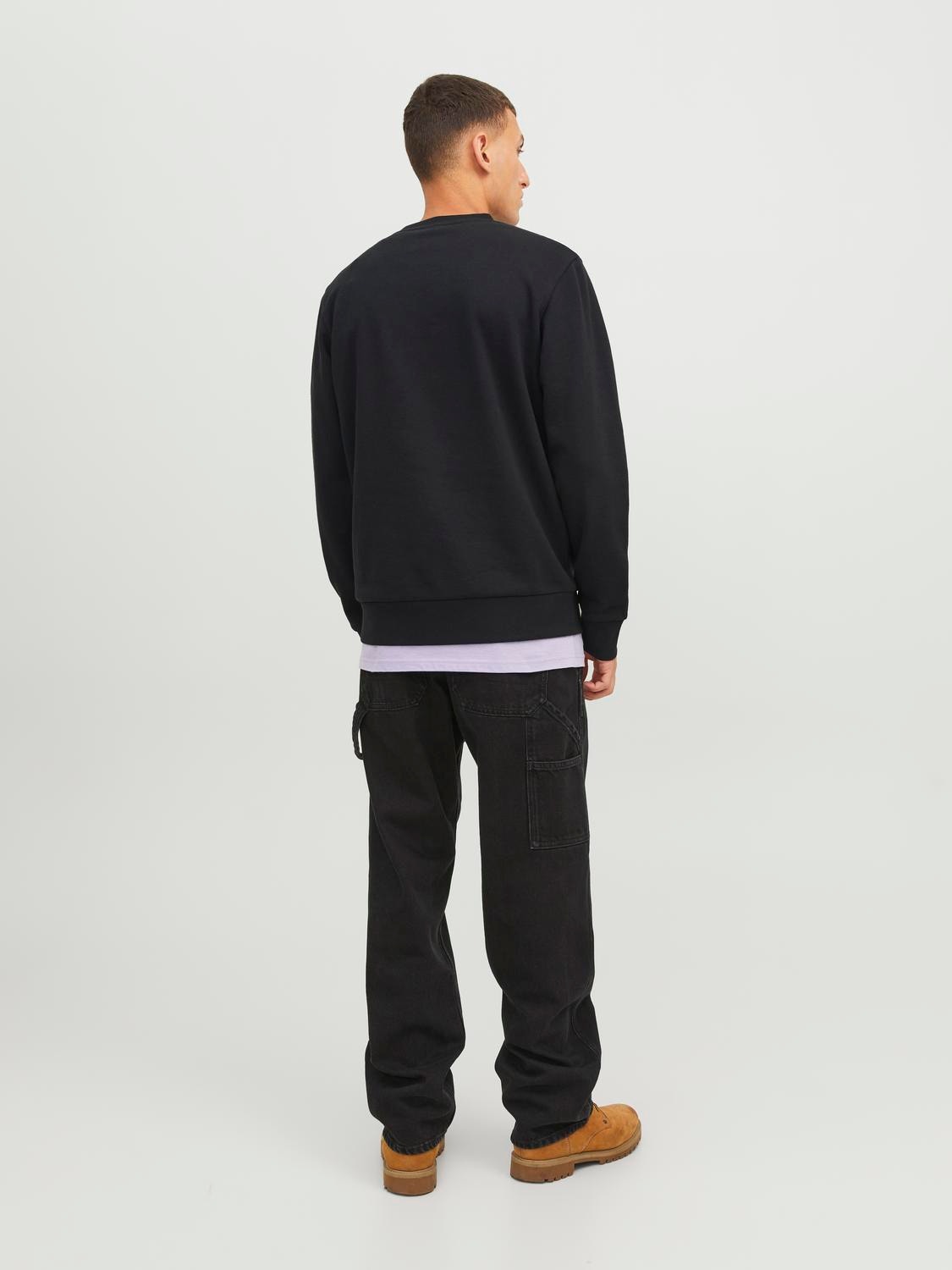 Jack & Jones Logotyp Crewneck tröja -Black - 12243922