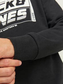 Jack & Jones Logo Crew neck Sweatshirt -Black - 12243922
