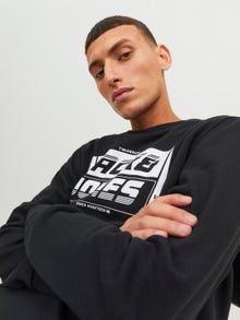 Jack & Jones Logotyp Crewneck tröja -Black - 12243922