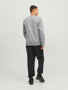 Jack & Jones Logo Crewn Neck Sweatshirt -Light Grey Melange - 12243922