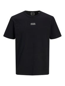 Jack & Jones Logo Pyöreä pääntie T-paita -Black - 12244027