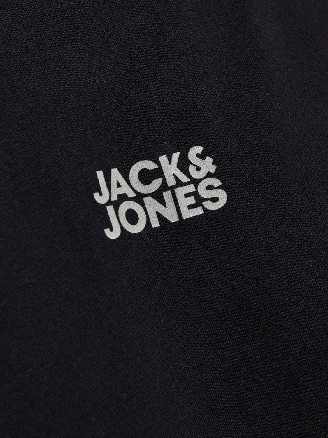 Jack & Jones T-shirt Logo Col rond -Black - 12244027
