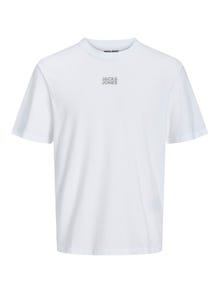 Jack & Jones Logo Crew neck T-shirt -White - 12244027