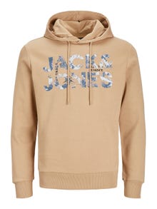 Jack & Jones Logo Mikina s kapucí -Tannin - 12244076