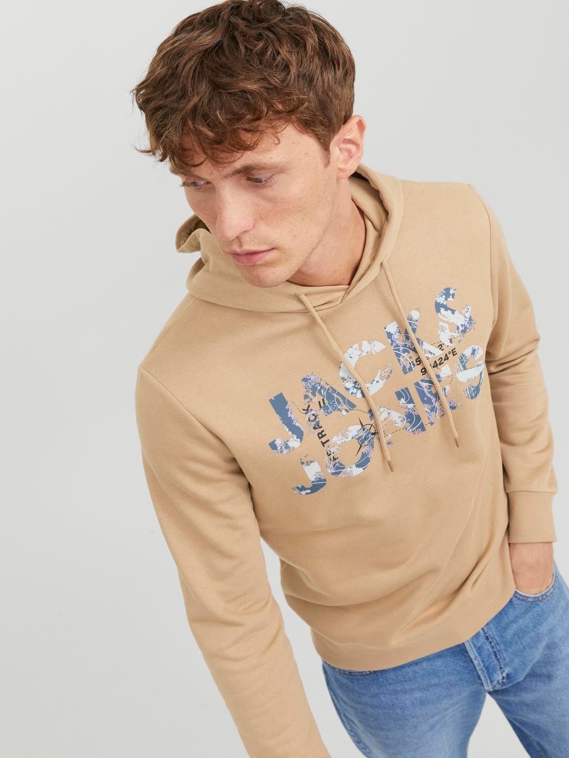 Jack & Jones Felpa con cappuccio Con logo -Tannin - 12244076