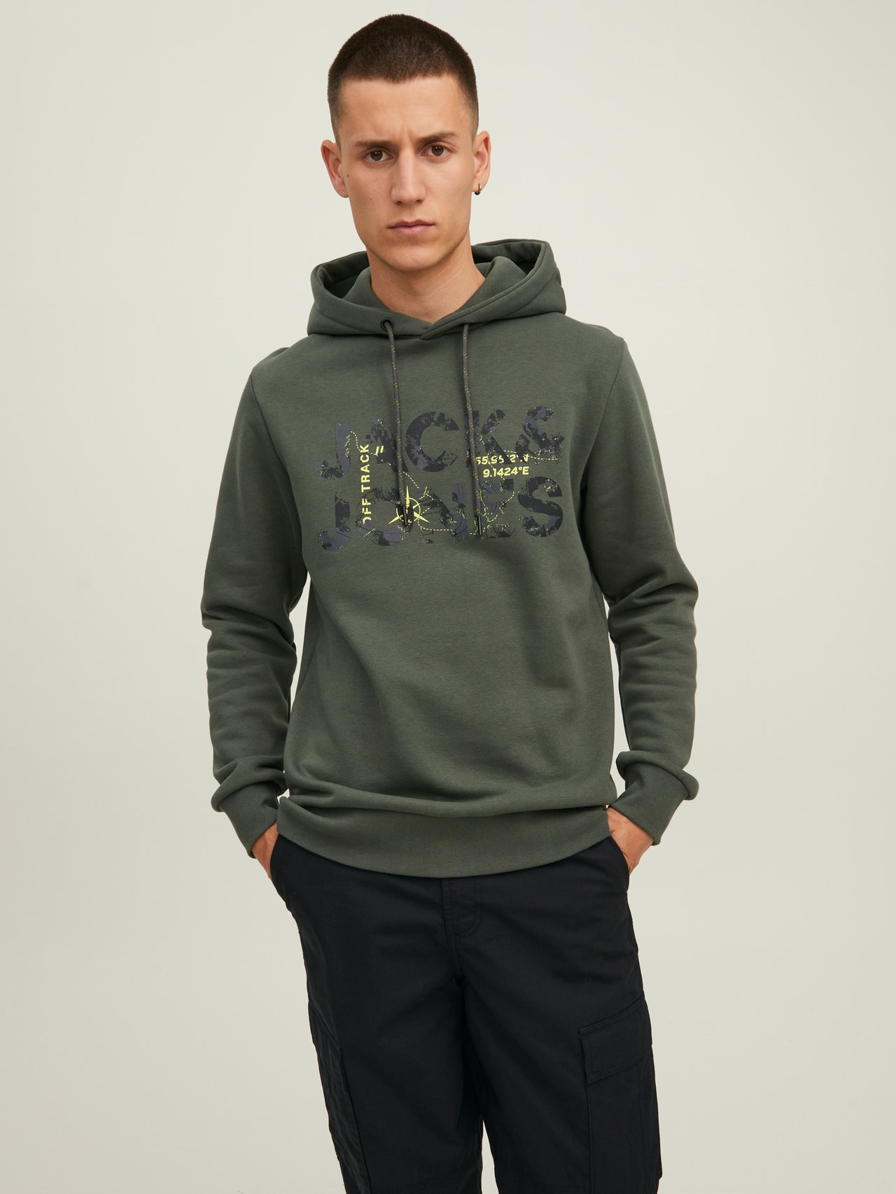 Jack & Jones Logo Kapuzenpullover -Forest Night - 12244076