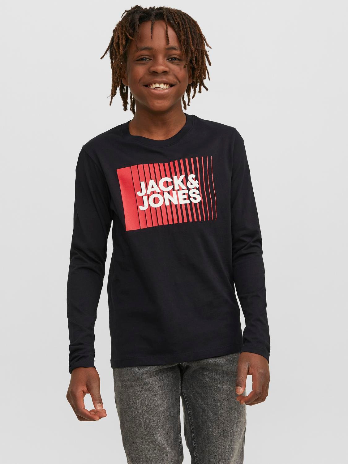 Jack & Jones Logo T-shirt Voor jongens -Black - 12244209