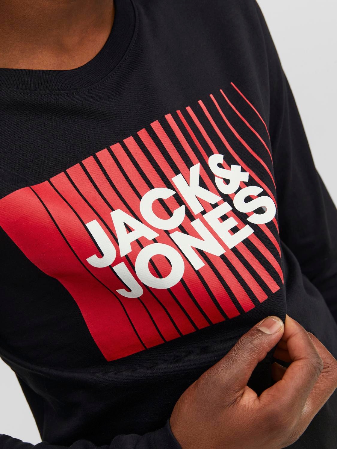 Jack & Jones Poikien Logo T-paita -Black - 12244209