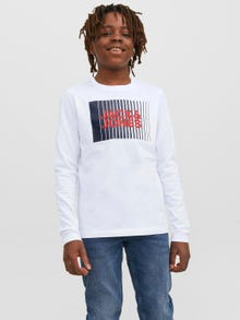 Jack & Jones Logo T-shirt For boys -White - 12244209