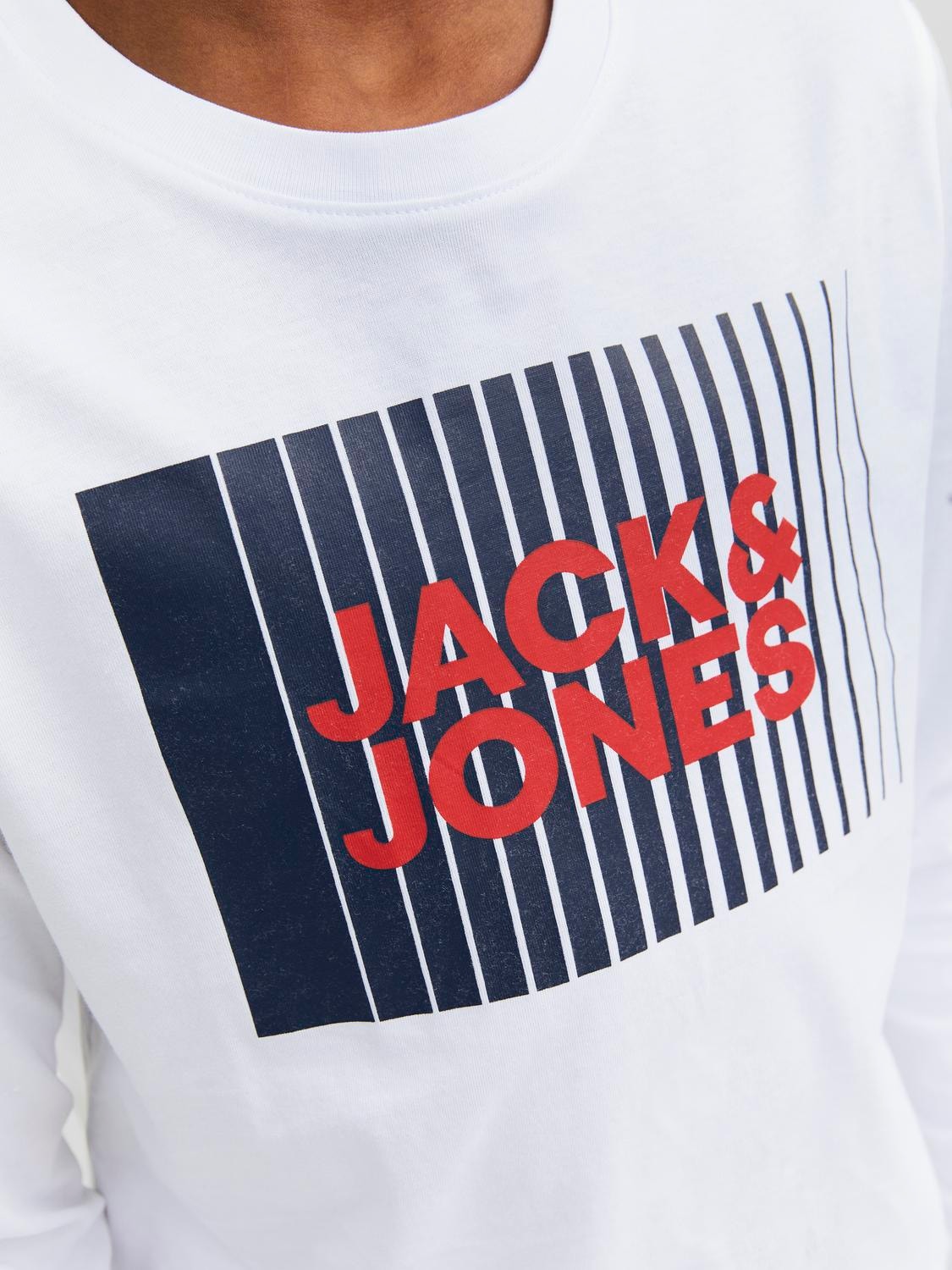 Jack & Jones T-shirt Logo Para meninos -White - 12244209