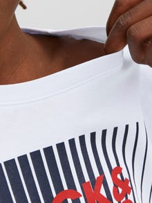 Jack & Jones Logo Langærmet T-shirt Junior -White - 12244209