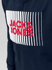 Jack & Jones t-shirt à manches longues Logo Junior -Navy Blazer - 12244209