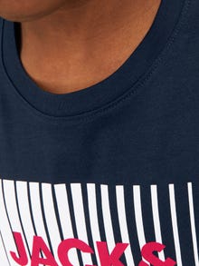 Jack & Jones t-shirt à manches longues Logo Junior -Navy Blazer - 12244209