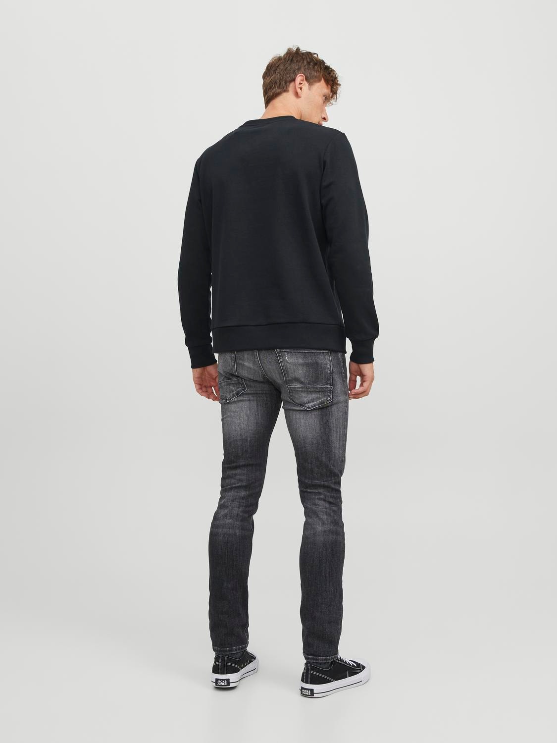 Jack & Jones Gedruckt Sweatshirt mit Rundhals -Black - 12244220