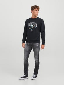 Jack & Jones Gedrukt Sweatshirt met ronde hals -Black - 12244220