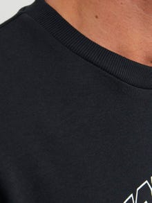 Jack & Jones Printet Sweatshirt med rund hals -Black - 12244220