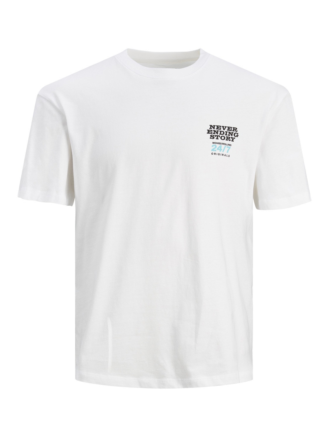 Jack & Jones Trykk O-hals T-skjorte -Bright White - 12244559