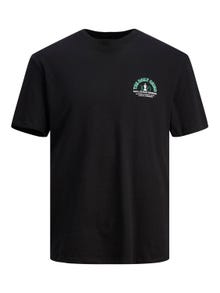 Jack & Jones T-shirt Stampato Girocollo -Black - 12244559