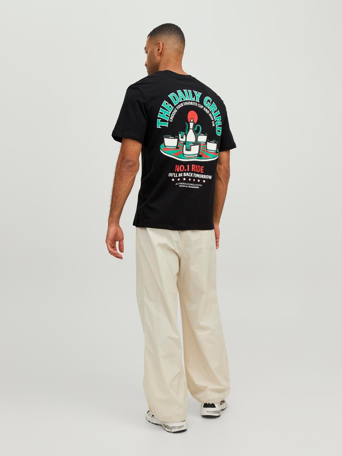Jack & Jones Gedruckt Rundhals T-shirt -Black - 12244559