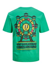 Jack & Jones Tryck Rundringning T-shirt -Holly Green - 12244559