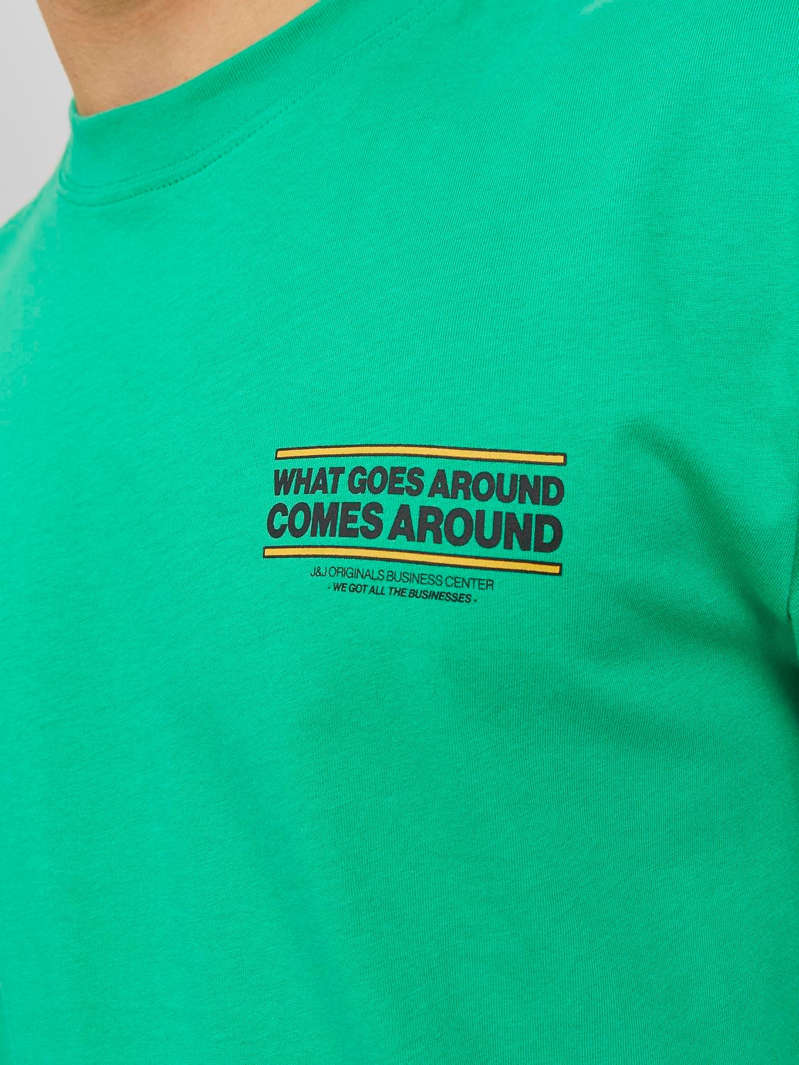 Jack & Jones Nadruk Okrągły dekolt T-shirt -Holly Green - 12244559