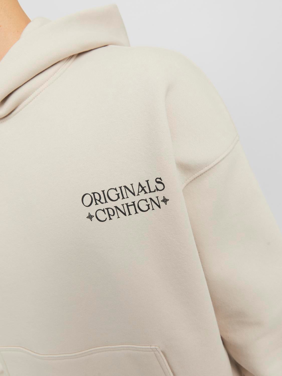 Printed Hoodie | Beige | Jack & Jones®