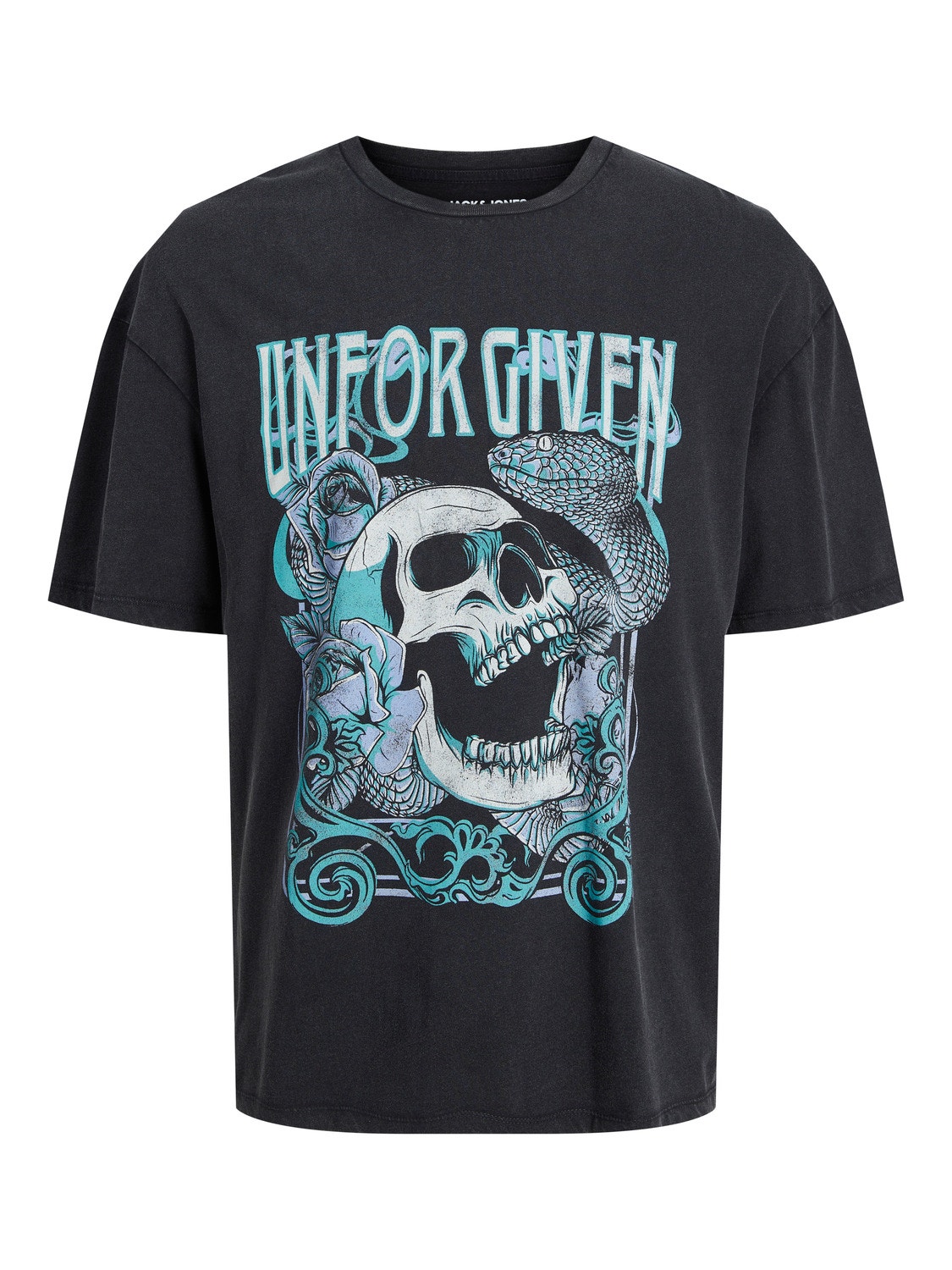 Jack & Jones Printet Crew neck T-shirt -Black Onyx - 12244827