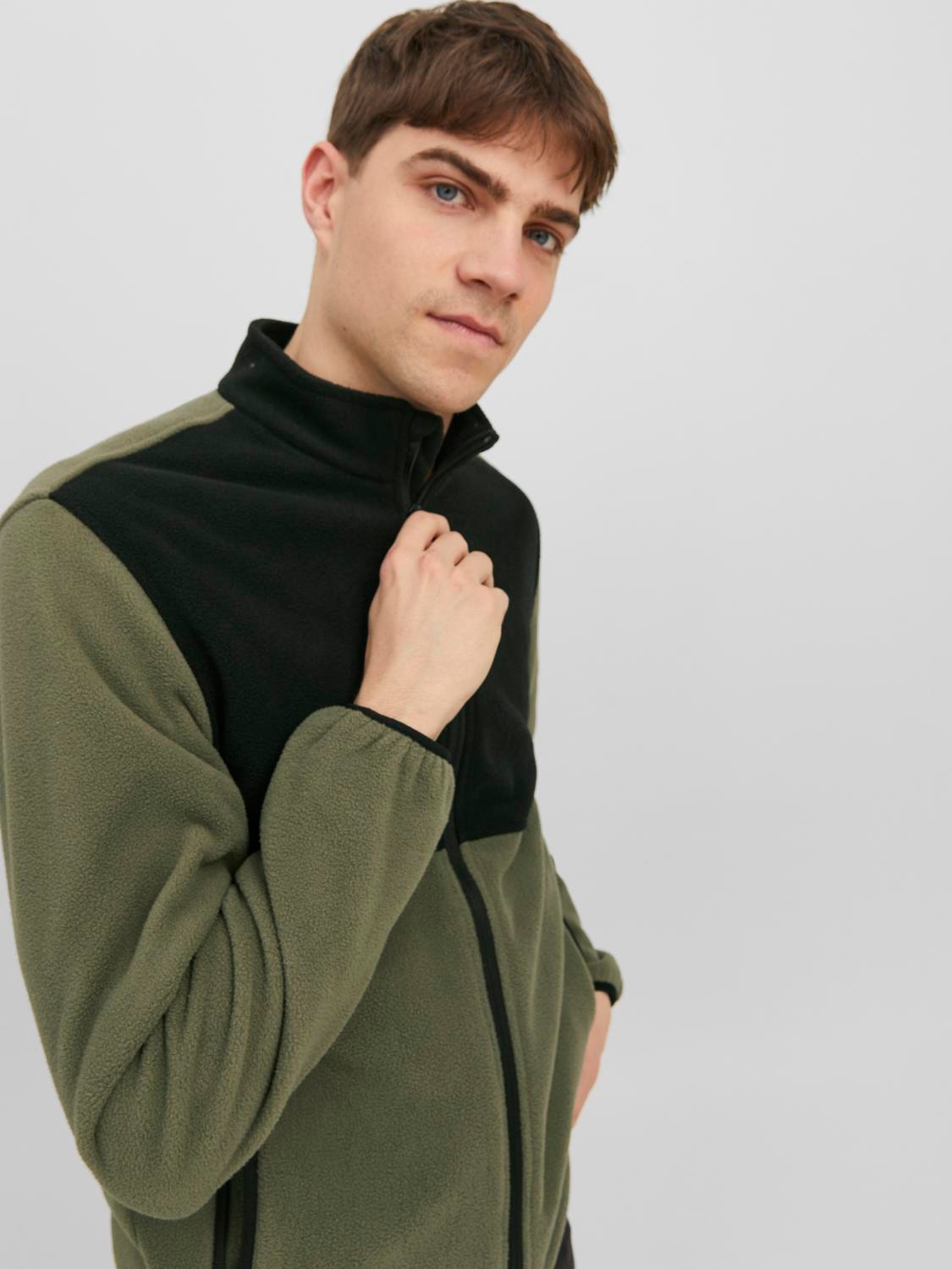 Jack & Jones Kurtka polarowa -Dusty Olive - 12244870