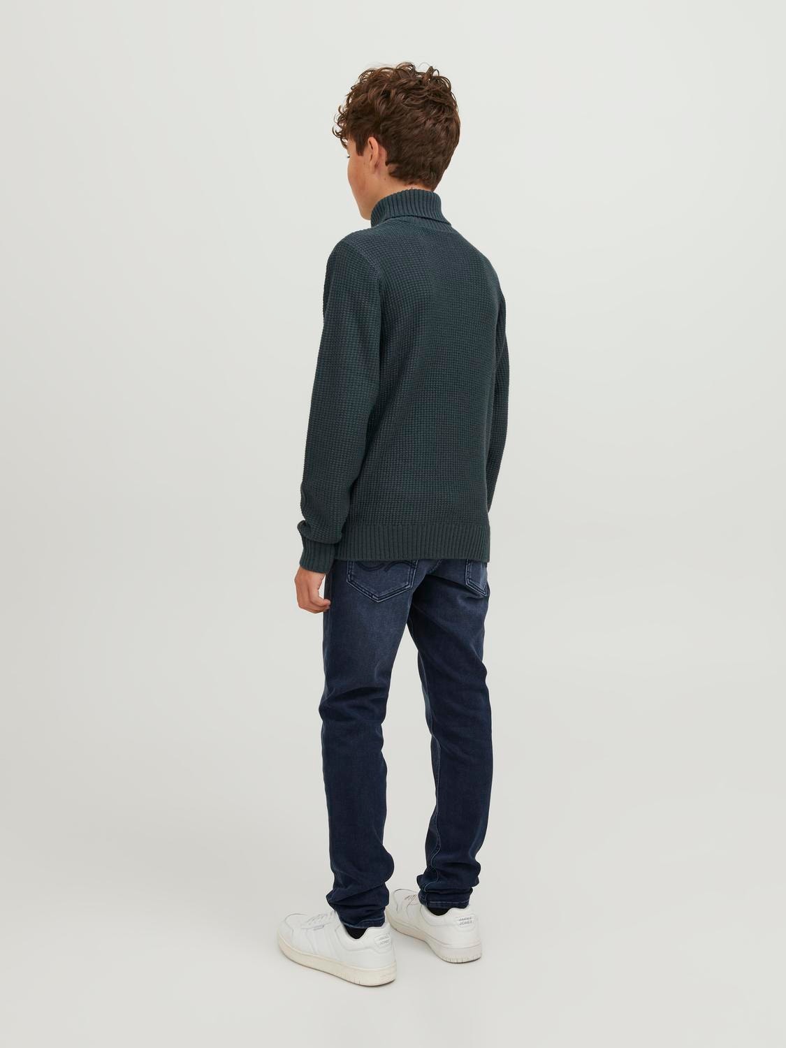 Jack & Jones JJIWHGLENN JJICON SQ 139 Slim fit farmer Ifjúsági -Blue Denim - 12244888