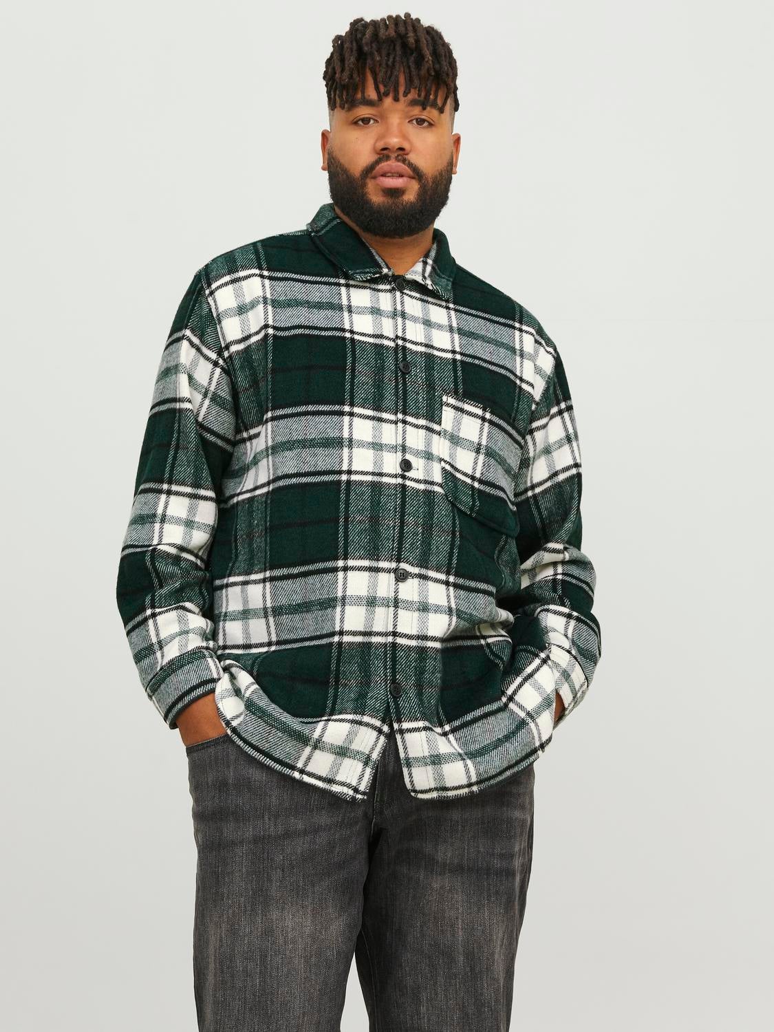 Cheap plus store size flannel shirts