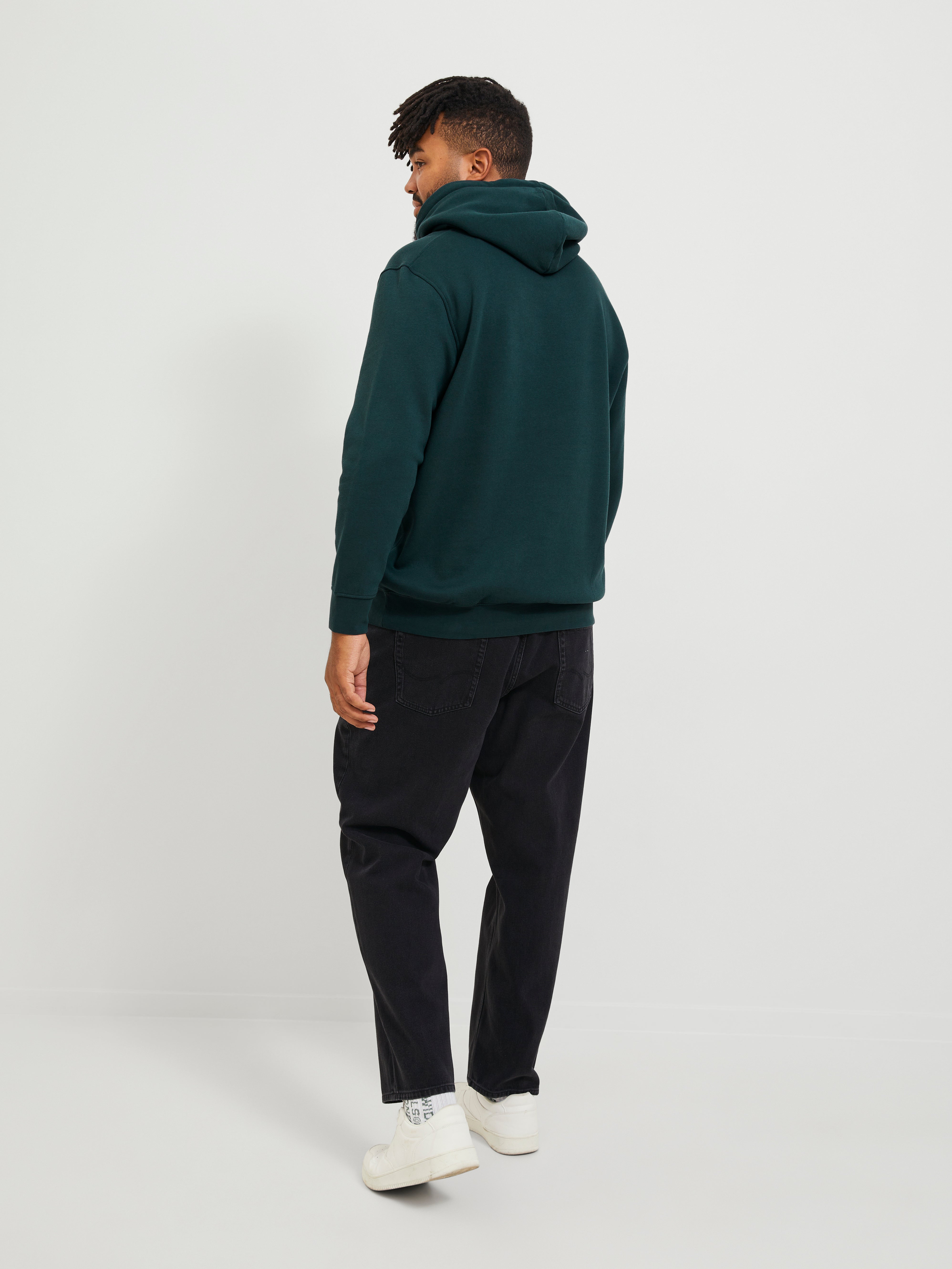 Plus Size Printed Hoodie | Medium Green | Jack u0026 Jones®