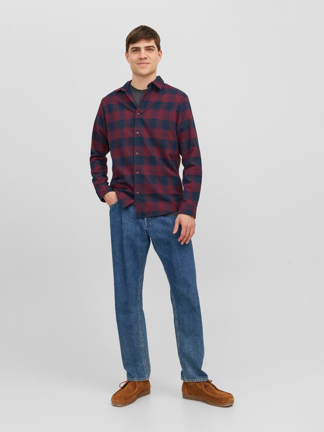 Jack & Jones Slim Fit Ternet skjorte -Port Royale - 12245084