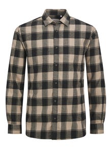 Jack & Jones Slim Fit Rutete skjorte -Crockery - 12245084