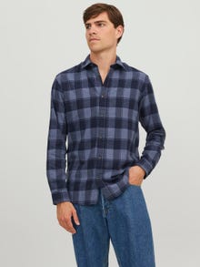 Jack & Jones Slim Fit Rutig skjorta -Vintage Indigo - 12245084